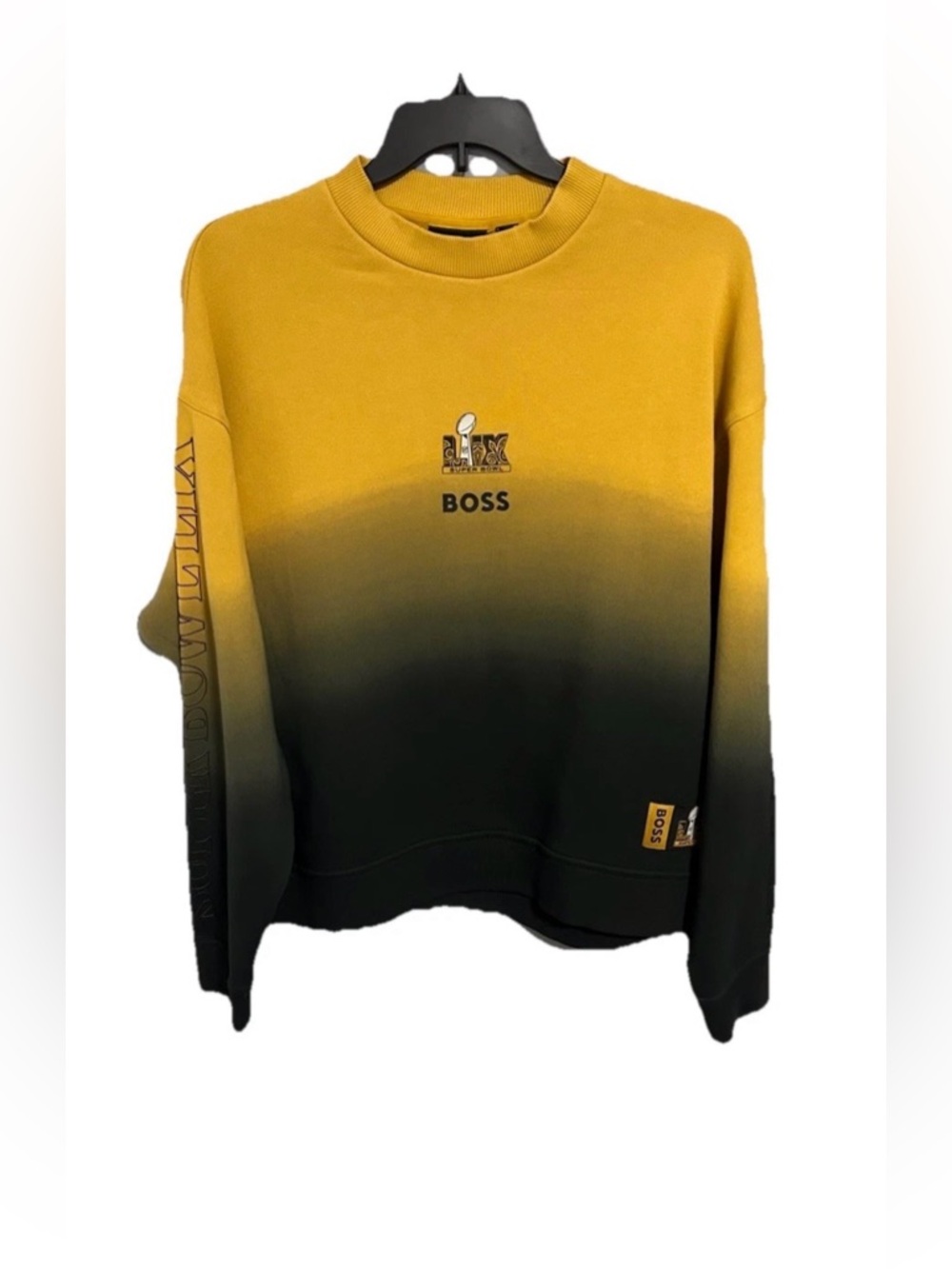Hugo Boss M NFL Men's "LIX" Super Bowl Logo Crewneck Sweatshirt US.